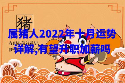 2022年生肖猪农历10月运势
